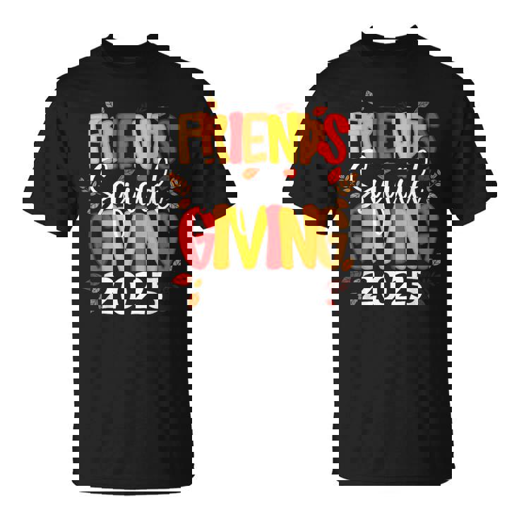 Retro Friendsgiving Squad 2025 Thanksgiving Group Fall T-Shirt