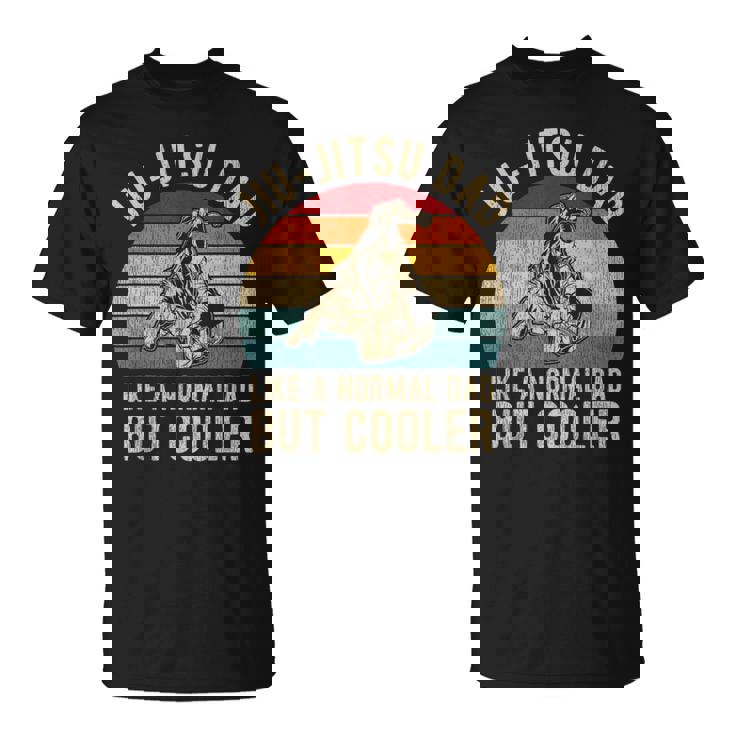 Retro Jiu-Jitsu Father Bjj Dad Maglietta