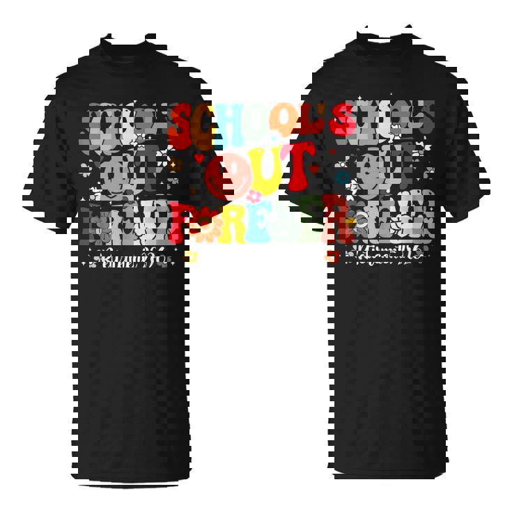 Retro School's Out Forever Retirement 2026 Retired Teacher T-Shirt