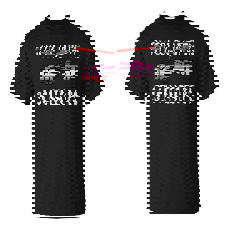 Rock Paper Tijeras Lesbianas Orgullo Bandera Lgbtq Es Camiseta unisex