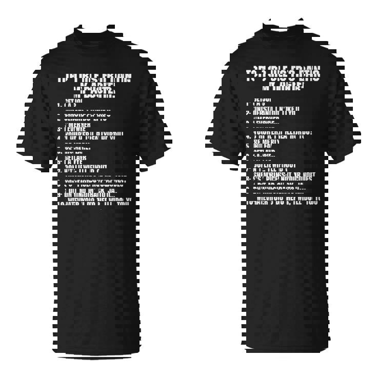 Rules For Dating My Daughter Dad ギフト Tシャツ