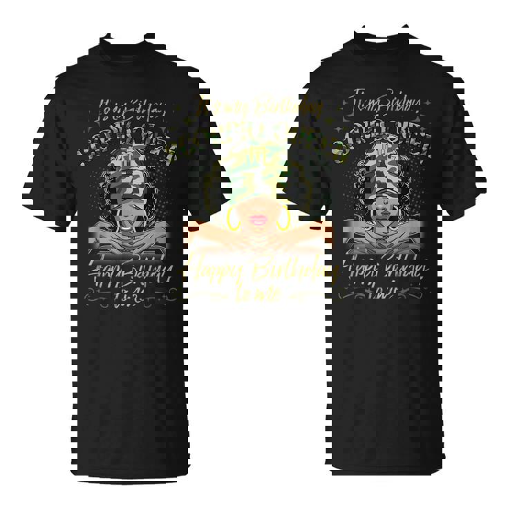 Scorpio Queen Black Woman With Cap Camo It's My Birthday T-Shirt