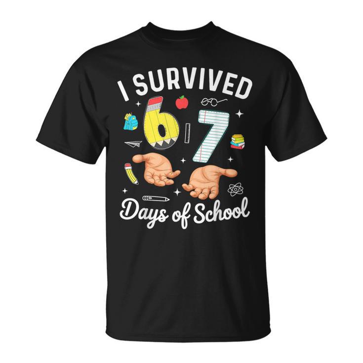 67 Six Seven Hand Gesture Meme T-Shirt - Seseable