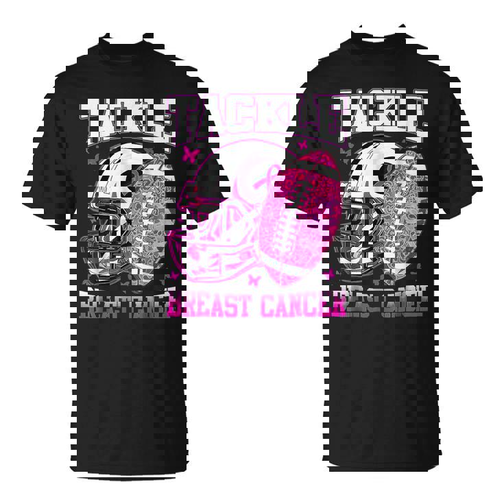Tackle Breast Cancer Awareness Fighting American Football T-Shirt