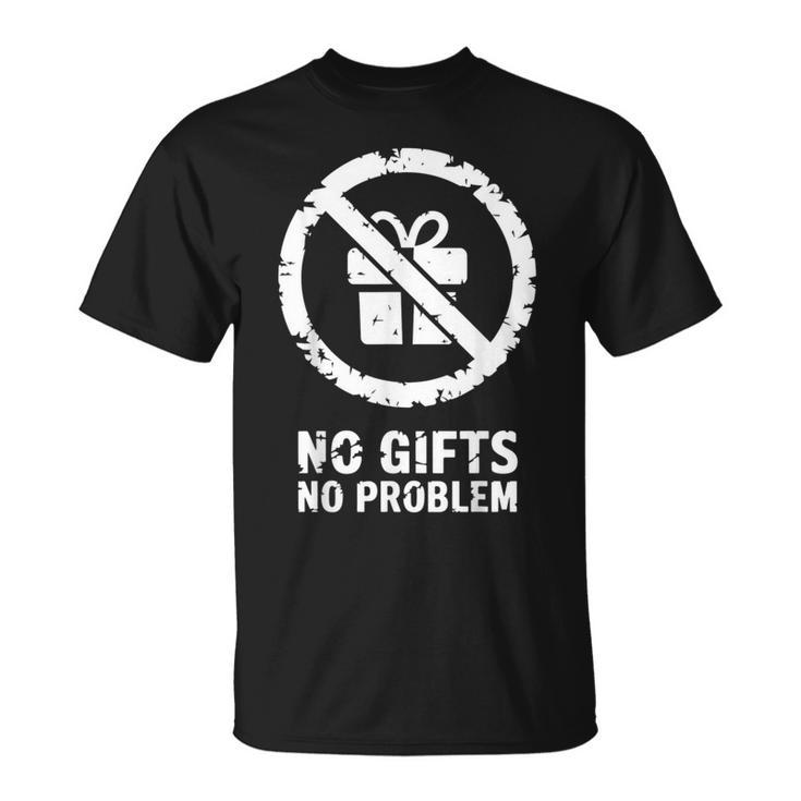 Un Noël Drôle Et Grincheux Pas De Cadeaux Pas De Problème T-Shirt