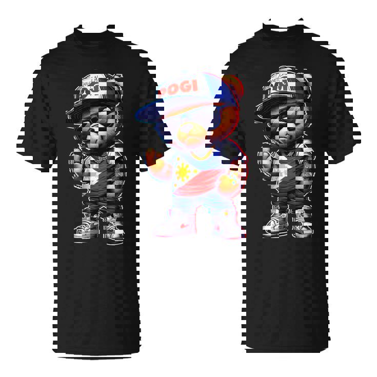 Unapologetically Pogi フィリピン国旗テディベア Tシャツ
