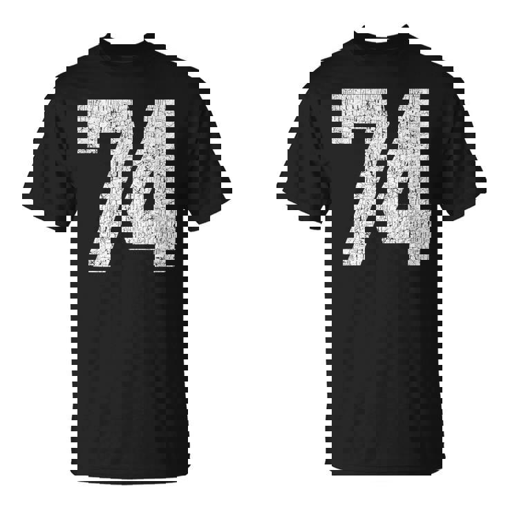 Uniforme De Jersey Número 74 Cumpleaños Número 74 Camiseta unisex