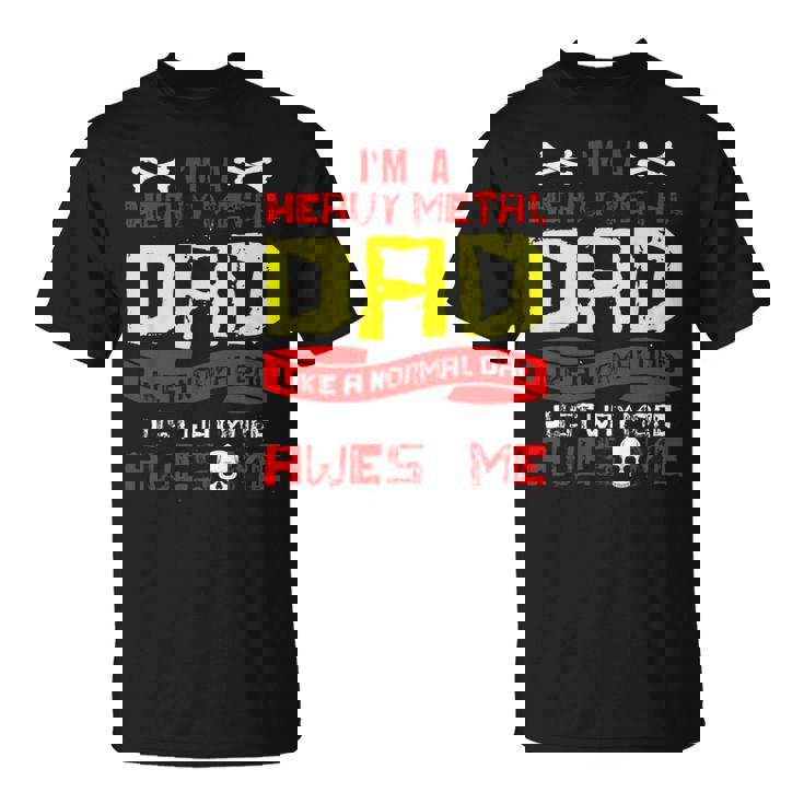 Uomo Heavy Metal Papà Amanti Della Musica Rock Regali Per La Festa Del Papà Maglietta