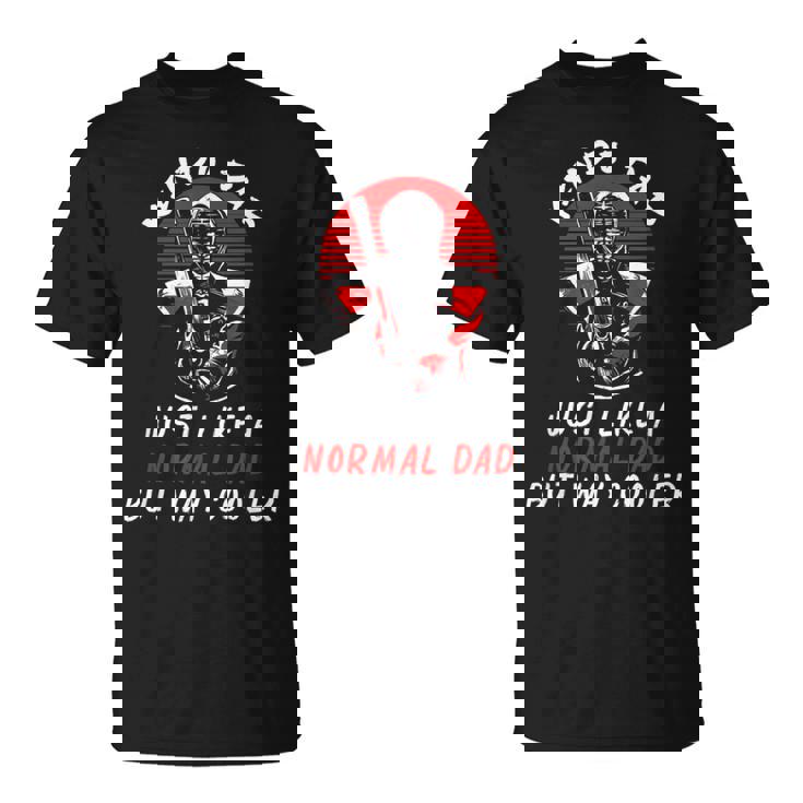 Uomo Kendo Papà Giappone Arti Marziali Padre Combattente Guerriero Giapponese Maglietta