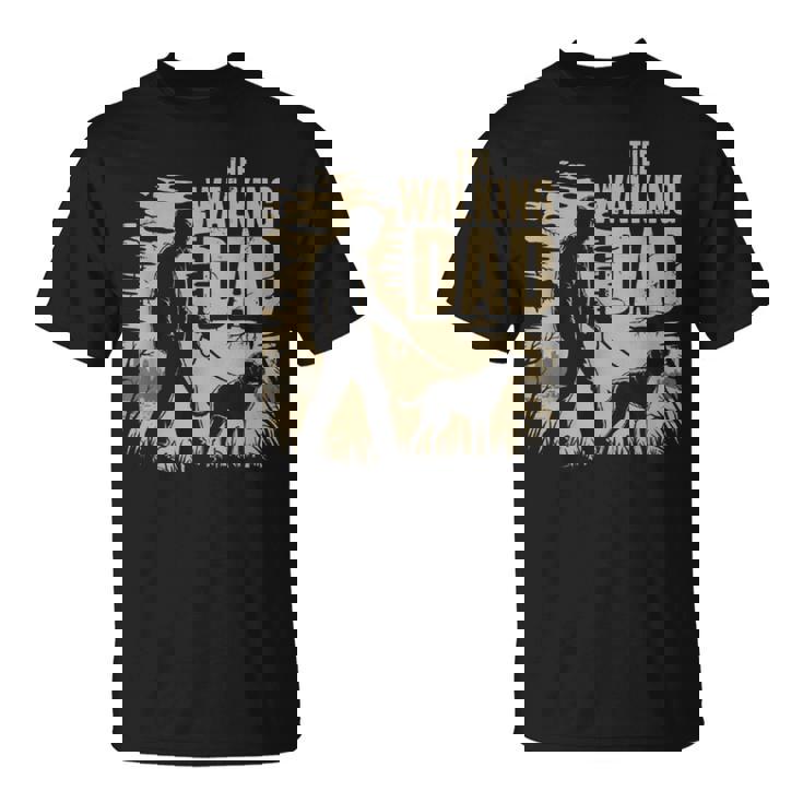 Uomo The Walking Dad Per Festa Del Papà Gassi Camminare E Cani Papà Maglietta