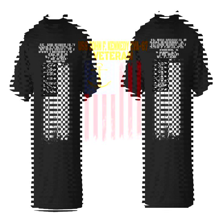 USS John F Kennedy CVA-67 Aircraft Carrier Veteran's Day T-Shirt