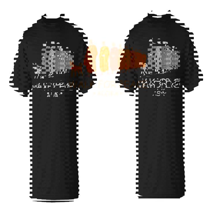 Walk For Peace Monks With Aloka Dog Tシャツ