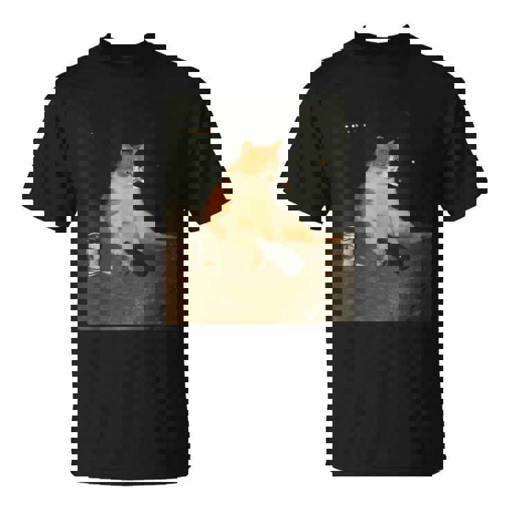 おもしろタバコ 子猫 喫煙 バカ ミーム ブレイン Tシャツ