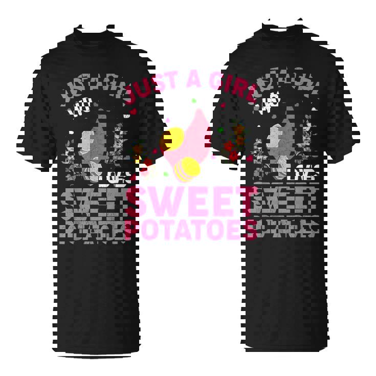 さつまいも好き さつまいもが大好きな女の子 Tシャツ