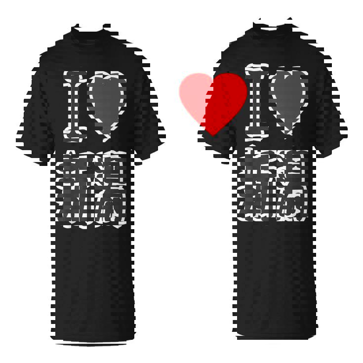 アイラブ・新潟（I Love ハート）Big 大きな文字 ハート【47都道府県】ジモティ お土産 面白 Tシャツ