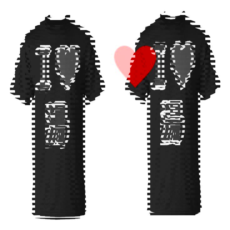 アイラブ・湯【変なデザイン屋さん】温泉 お風呂 銭湯 お土産 旅行 ハート スタッフ メッセージ・面白い デザイン Tシャツ