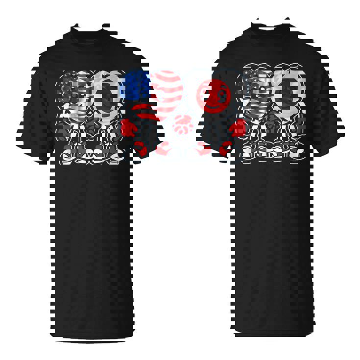 アメリカと日本 ハート フレンドシップ Tシャツ