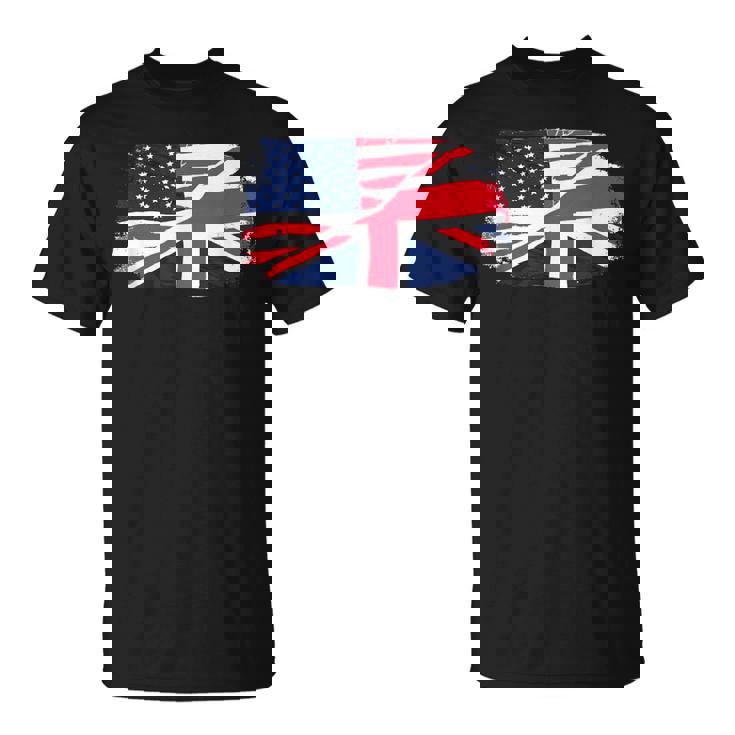アメリカの国旗-ユニオンジャック-イギリスの国旗 Usa Flag Union Jack Uk Flag Tシャツ