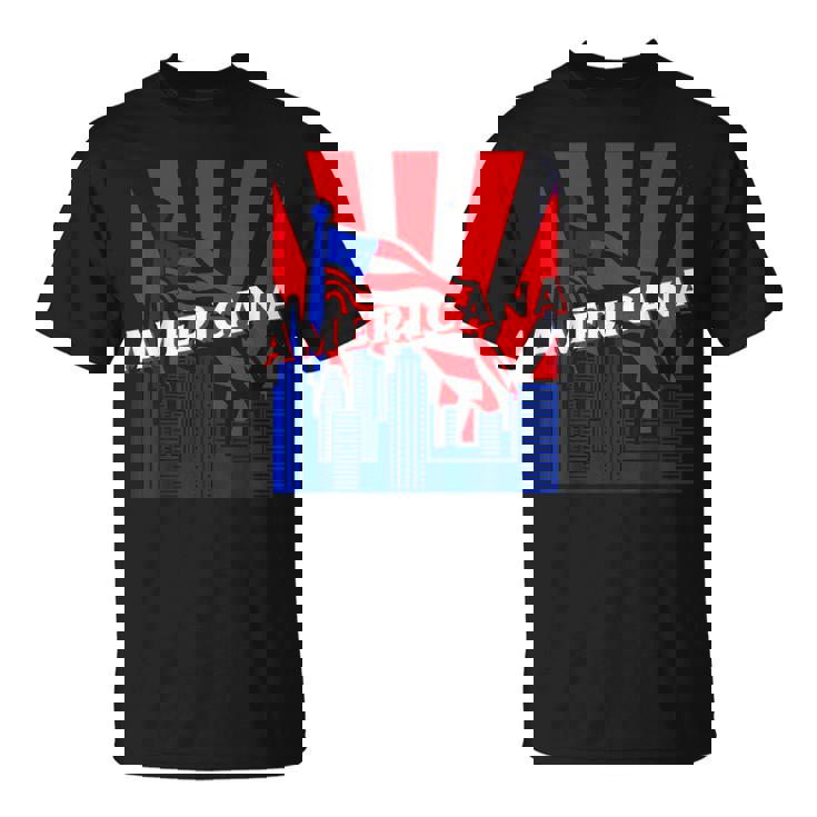 アメリカーナ、都市、旗、Bjj、柔術、Mma、ファイティング、ボックス。 Tシャツ