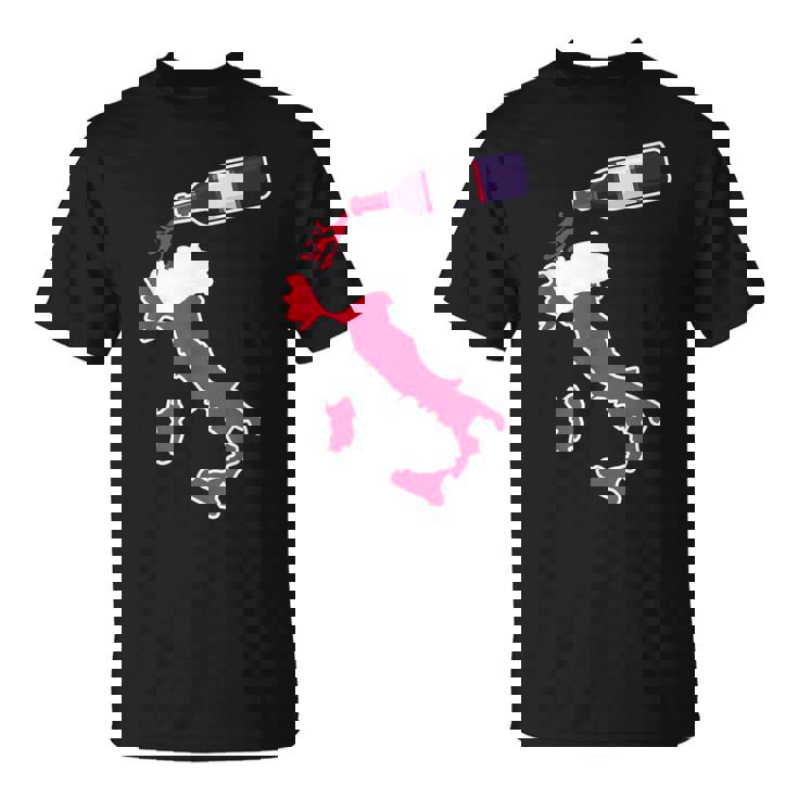 イタリアワインシャツ 地図 イタリアバケーション Tシャツ