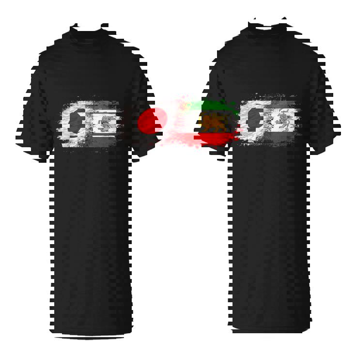 イランと日本一緒、半分日本人、半分イラン人 Tシャツ