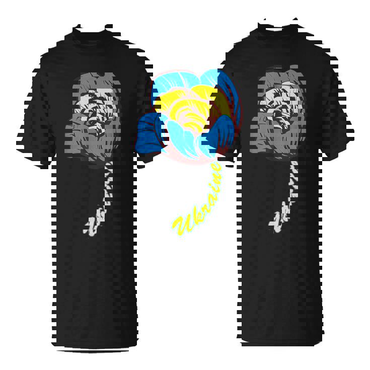 ウクライナ バラの花 旗 フリー ウクライナ応援 ウクライナ Tシャツ