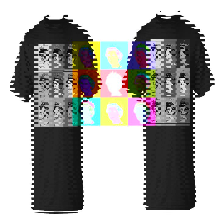 エリザベス 9 正方形タイル ポップアート イギリスの女王 Tシャツ