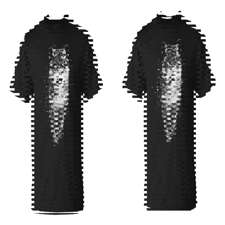 オオカミ 動物 モチーフ イラスト オオカミ 長袖tシャツ Tシャツ