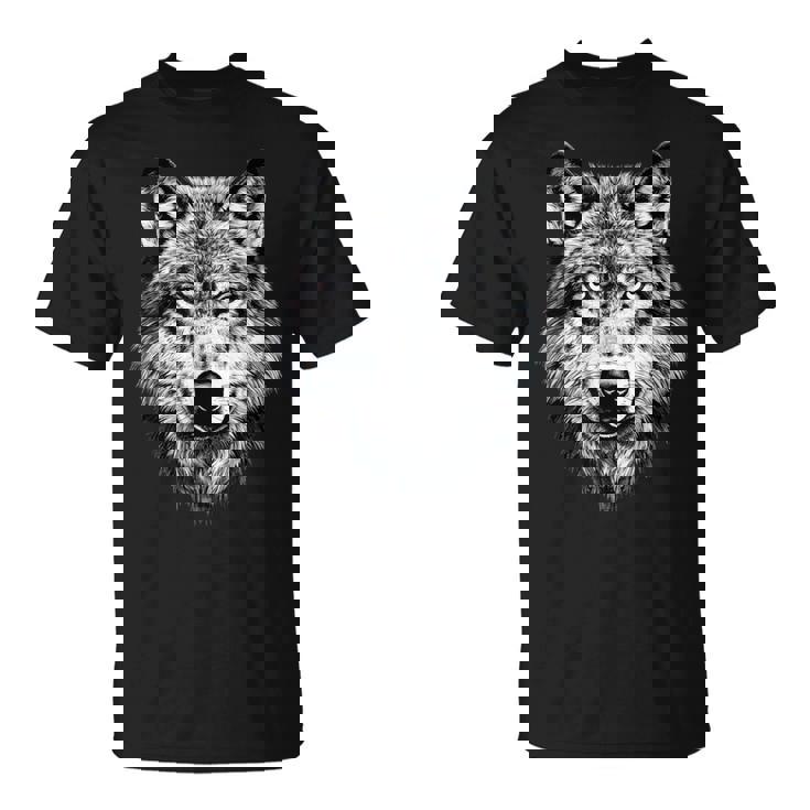 オオカミのモチーフ オオカミが大好き オオカミの群れ オオカミの犬 野生のオオカミ Tシャツ