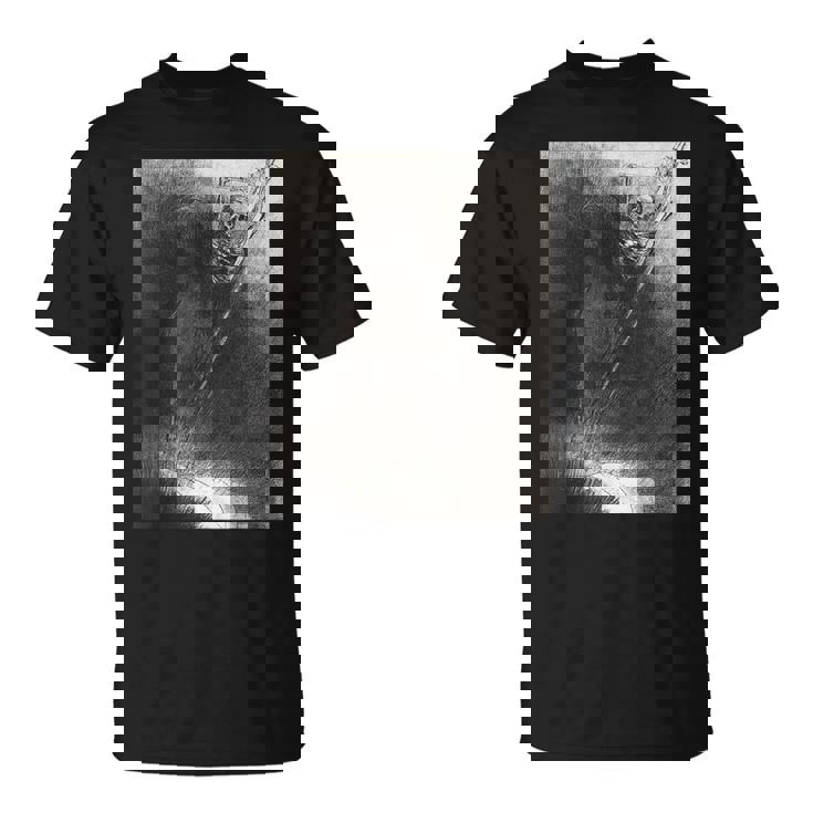 オディロン・ルドン著「そして彼にかかった彼の名は死だった」 Tシャツ