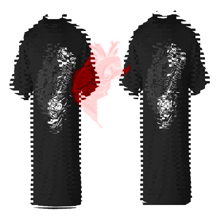 オートバイ エンジン バイカー アンチバレンタインデー 面白いグラフィック 長袖tシャツ Tシャツ