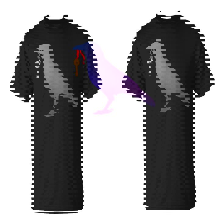 カラス カラス カラス シャツ ゴールド キーホルダー 青い鳥 カラス Tシャツ