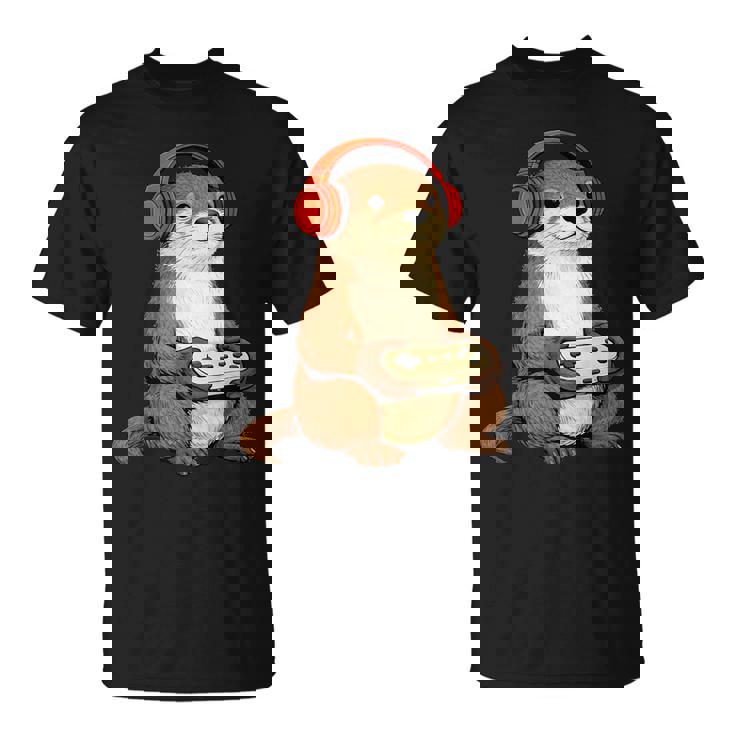 カワイイ カワウソ ゲーム アニメ レトロ 日本の芸術作品 ゲーマー 面白い Tシャツ