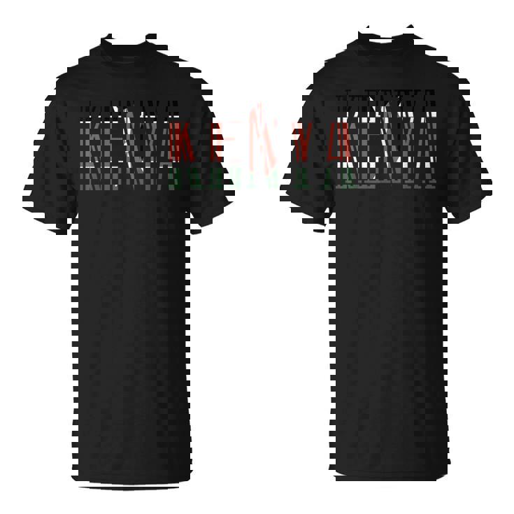 ケニア国旗男性女性へのお土産ギフト。 Tシャツ