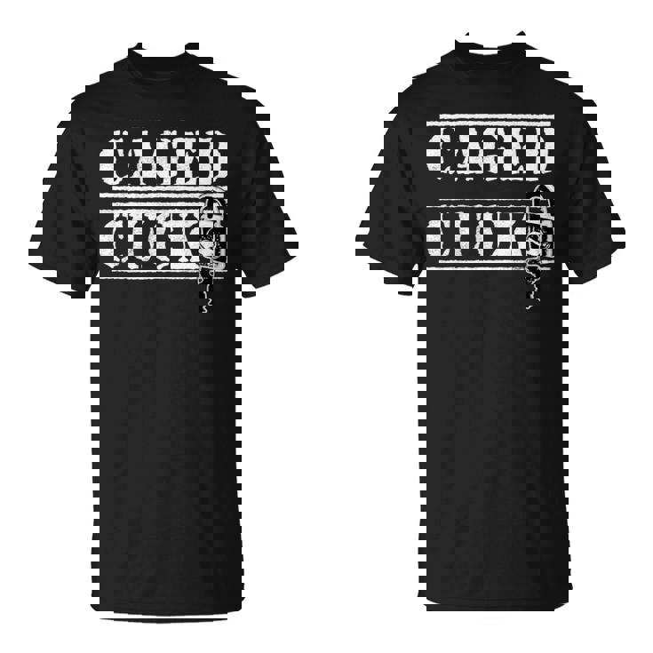 ケージドされた従順なコック、フェムドム カッコド 男性 貞操プレイ 長袖tシャツ Tシャツ