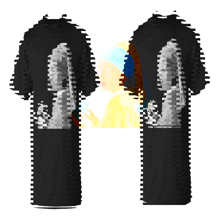 ゲーム モナリザ 面白いtシャツ ゲーマー ネタ 入り メンズ おもしろ 面白い 服 フェルメール グッズ Tシャツ