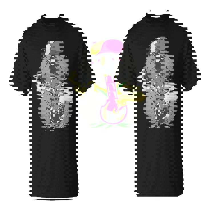 コアラ パンダ スモーキング ボング かわいい 面白い 漫画 Tシャツ