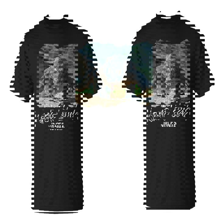 コモド島インドネシアコモドドラゴン Tシャツ