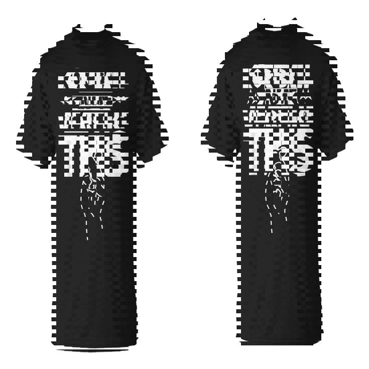 コーフボールと私、こんな感じです Tシャツ