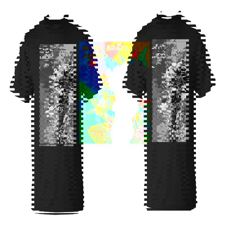 サンバダンサー ブラジル カーニバル リオデジャネイロ カラフル Tシャツ