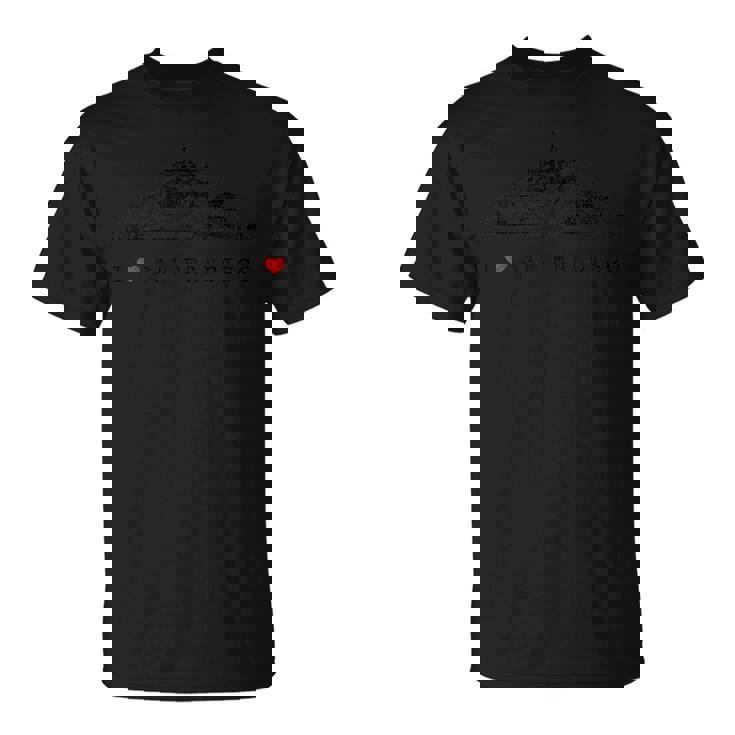 サンフランシスコ I Love Alcatraz アルカトラズ ヴィンテージ スカイライン ベイ カリフォルニア Tシャツ