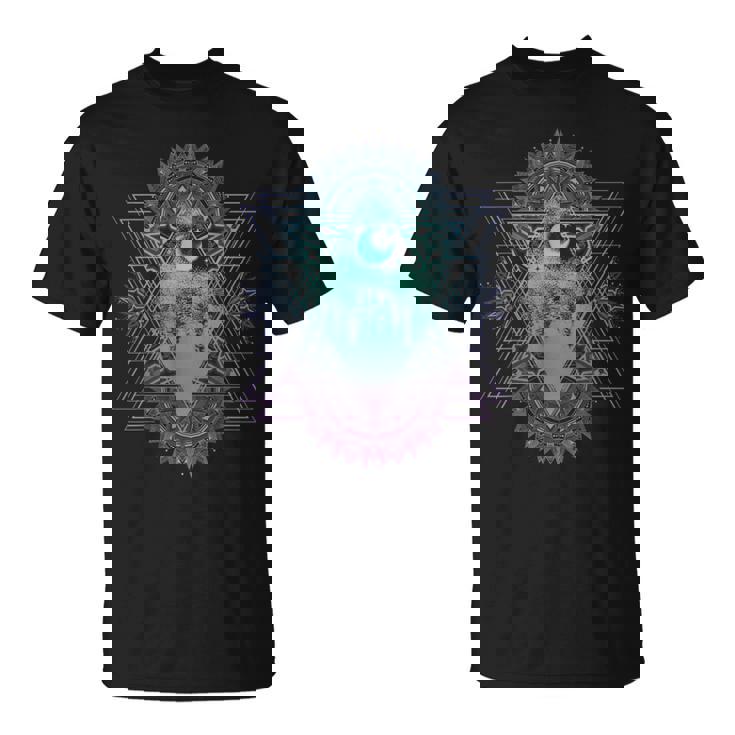 スピリチュアルと密教のマジカルサイケデリックマンダラ Tシャツ