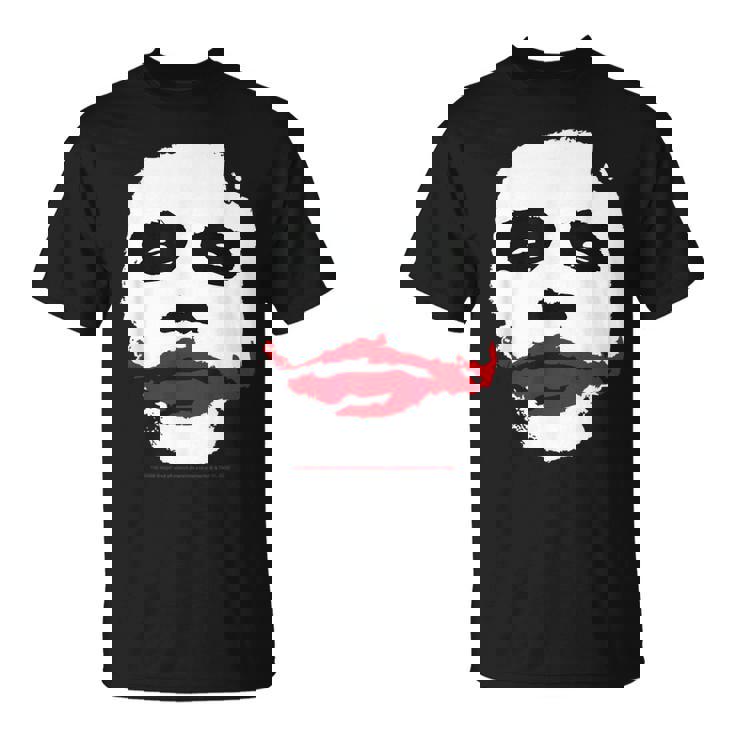 ダークナイトジョーカーの顔 ミニマリスト 象徴的なイメージ Tシャツ