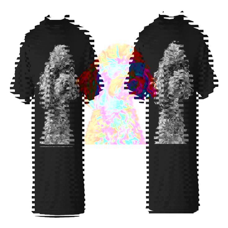 トイプードル愛好家デザイン ポップアート 面白いトイプードル 犬 長袖tシャツ Tシャツ