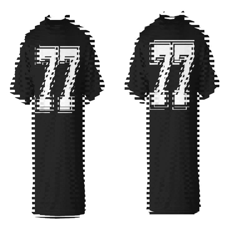 ナンバー77 野球 フットボール 誕生日 Tシャツ