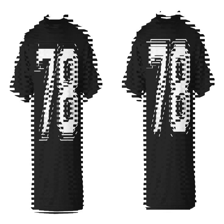 ナンバー78 バーシティスタイル ボールド スポーツ 誕生日 ジャージ Tシャツ