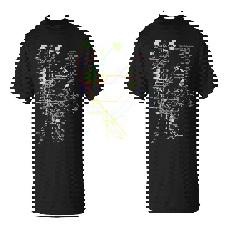 ニューヨーク市メトロマップアート I Heart Ny お土産ギフト 長袖tシャツ Tシャツ