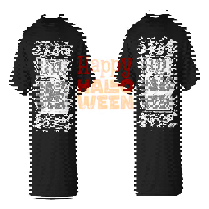 ハッピーハロウィン 子供 大人 男性 女性 キュート ビンテージ Tシャツ