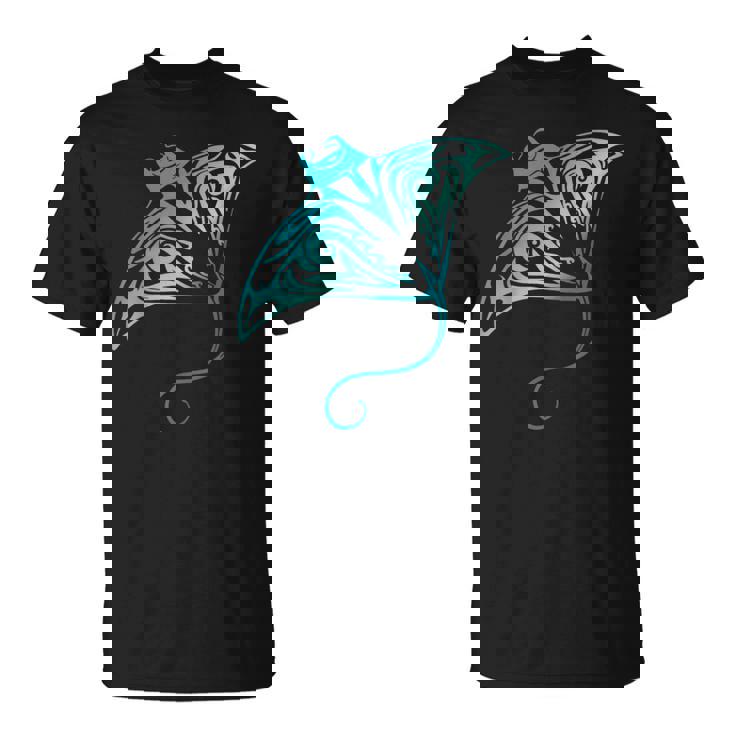 ハワイ トライバル マンタレイ ハワイアン シャツ サメの恋人 Tシャツ