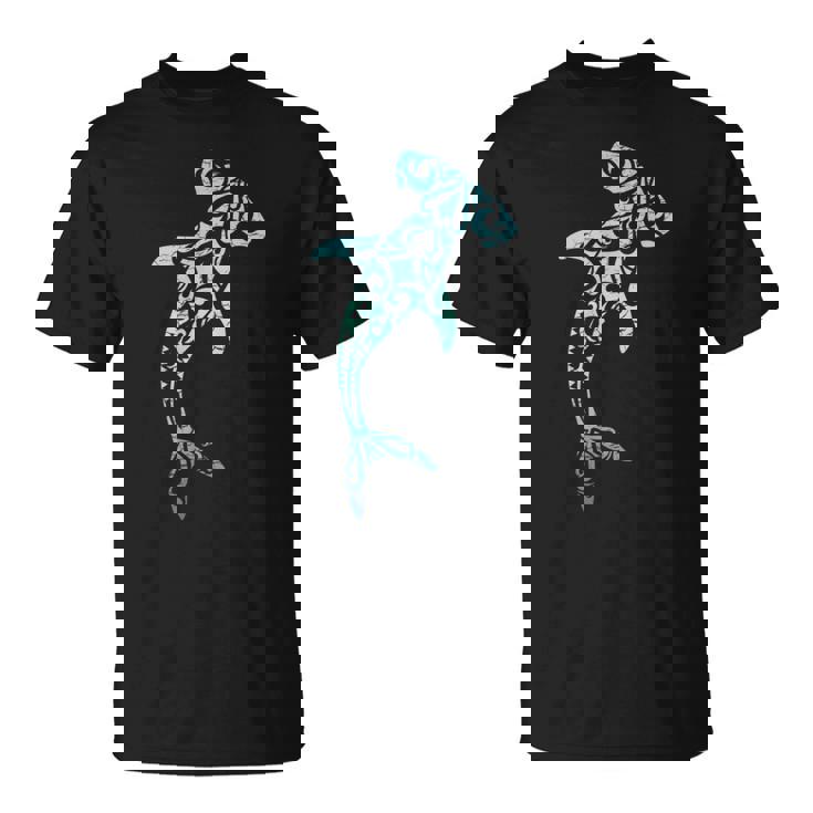 ハワイ ポリネシア トライバル シュモクザメ アロハステート Tシャツ